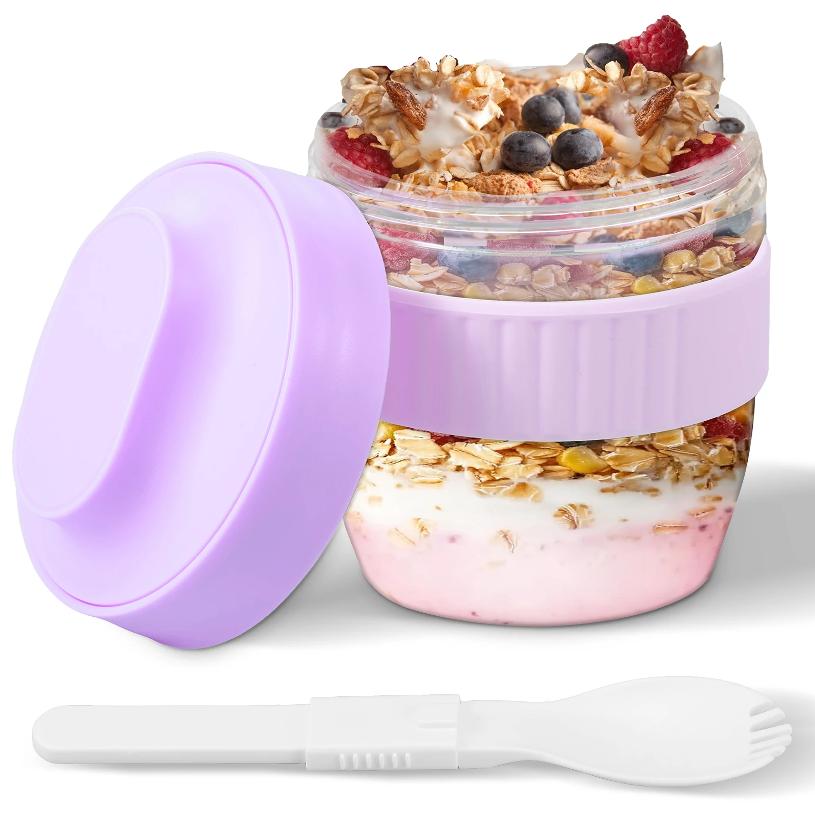 Meal Prep Oatmeal - Recipiente de Doble Capa para Avena