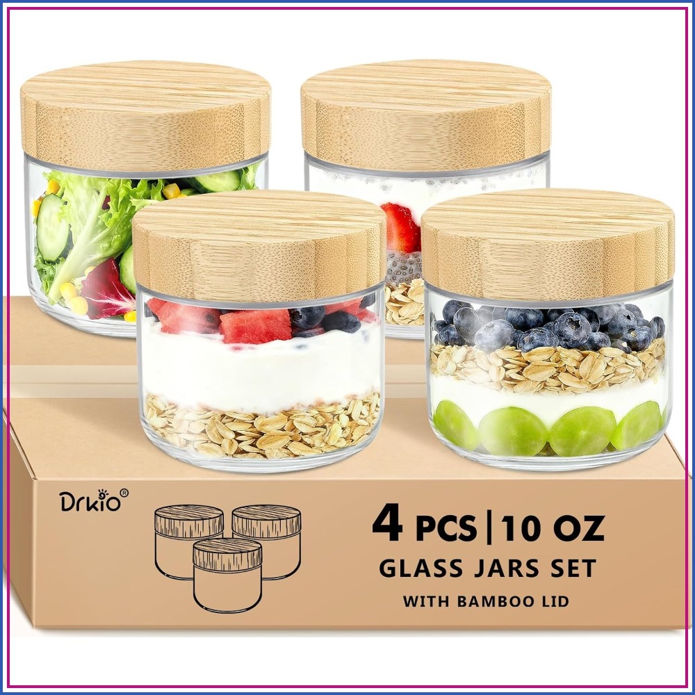 Meal Prep Chia Pudding - Recipientes de 10 oz para Overnight