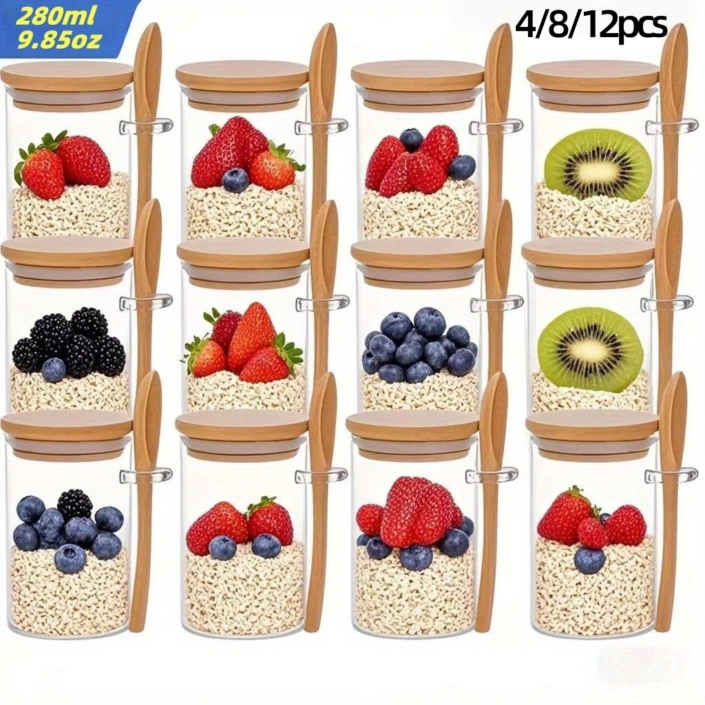 4/8/12 piezas, tazas para desa - Meal Prep Oatmeal reseña y precio