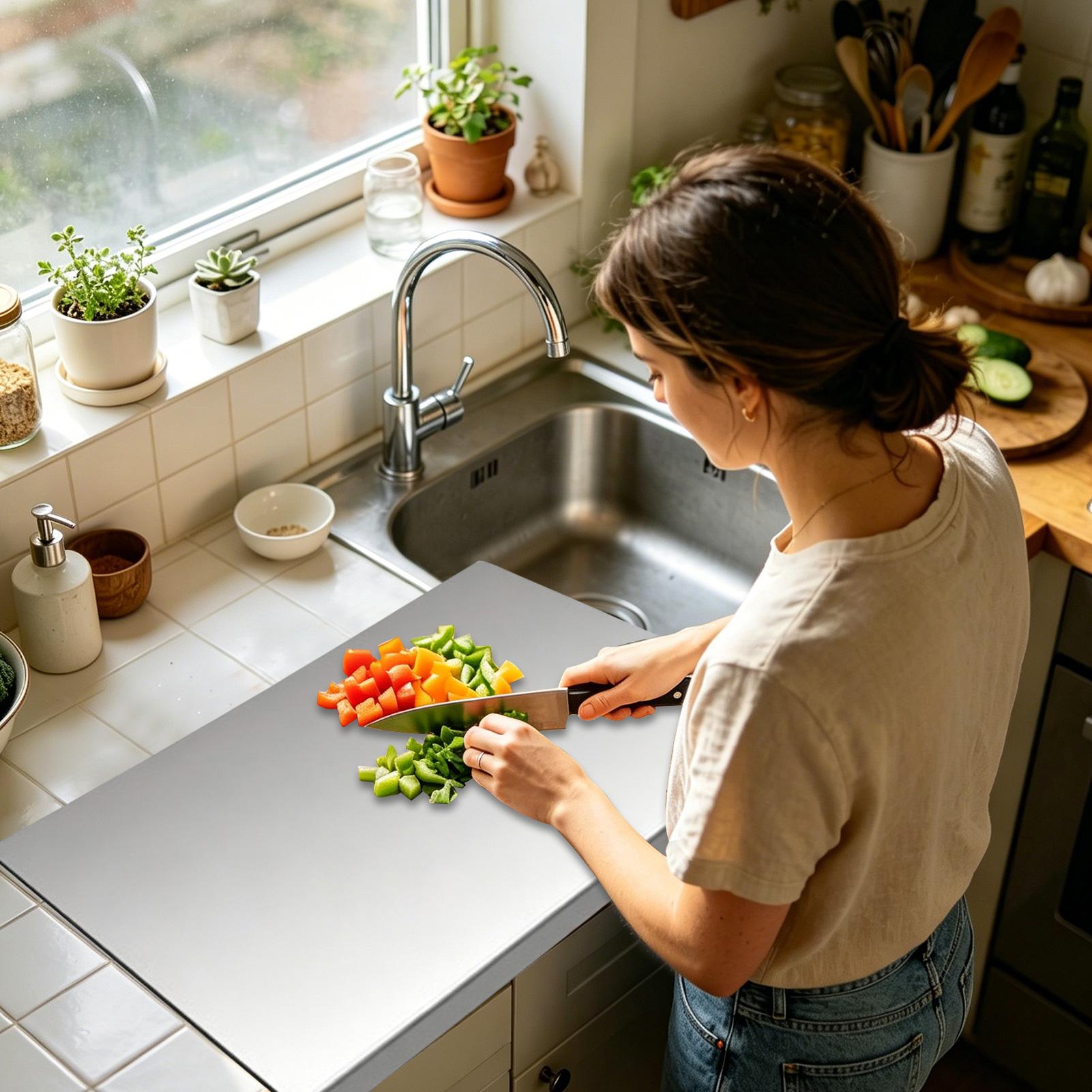 Tabla de cortar de acero inoxi - Meal Prep Easy reseña y precio