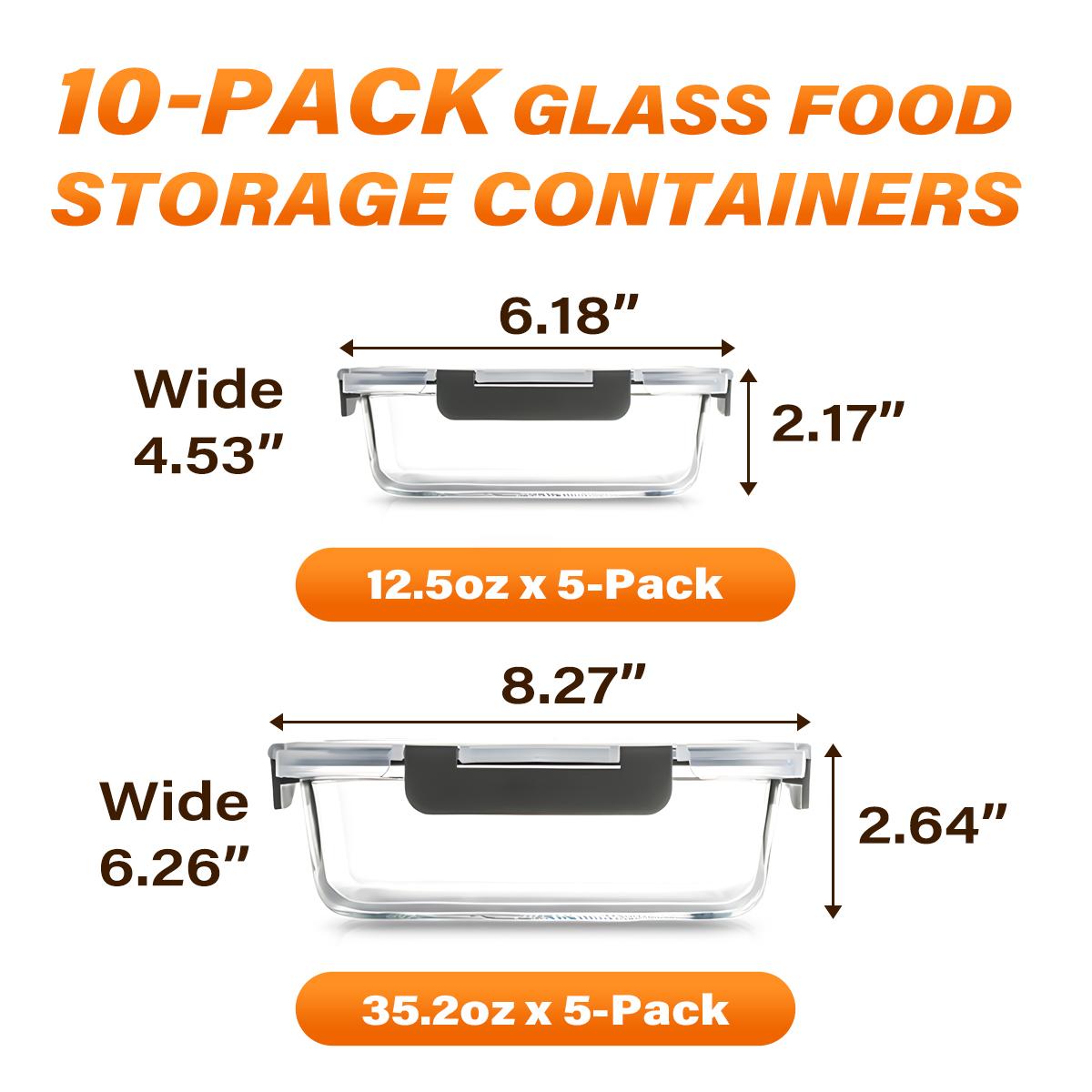 Juego de 10 Recipientes de Vid - Meal Prep Easy reseña y precio